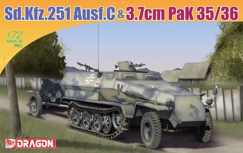Dragon 7352 SdKfz.251,Ausf.C w.Pak35/36 1/72