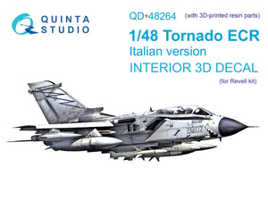 Quinta Studio QD+48264 Tornado ECR Italien Intérieur imprimé en 3D et coloré sur papier décalcomanie (Revell) (avec pièces en résine imprimées en 3D) 1/48