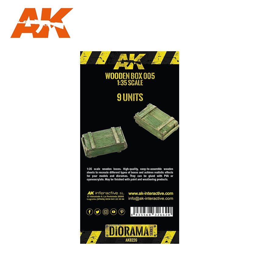 AK Interactive AK8226 BOÎTE EN BOIS DÉCOUPÉE AU LASER 005 (9 UNITÉS) – Bild 3