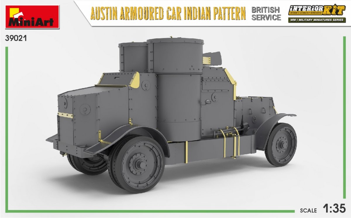 Miniart 39021 Voiture blindée Austin, modèle indien. Service britannique. Maquette intérieure 1/35 – Bild 9