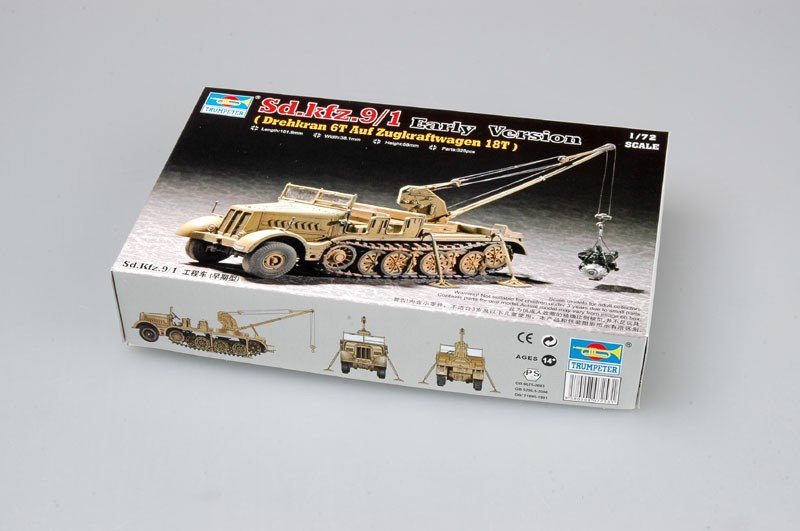 Trumpeter 07253 Sd.kfz.9/1 Première version (Drehkran 6t auf Zugkraftwagen 18t (1/72)  – immagine 2