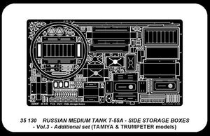 Aber 35130 Chars pour le char moyen soviétique T-55A, partie 3, ensemble supplémentaire (TAM, TRU) (1/35) – imagen 3