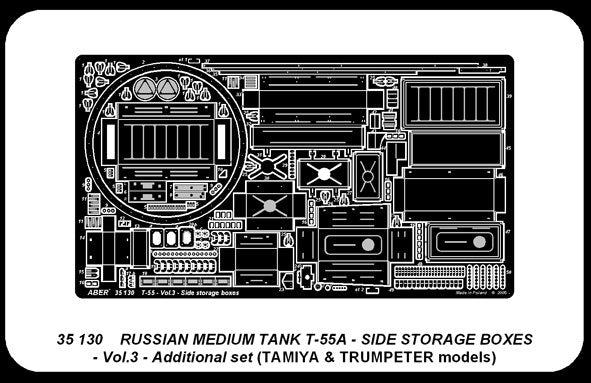 Aber 35130 Chars pour le char moyen soviétique T-55A, partie 3, ensemble supplémentaire (TAM, TRU) (1/35) – imagen 3