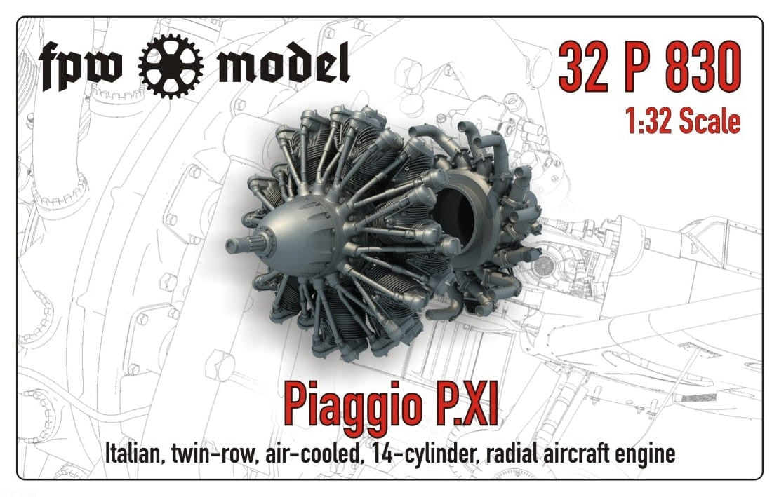 FPW Modèle 32P830 Piaggio P.XI 1/32