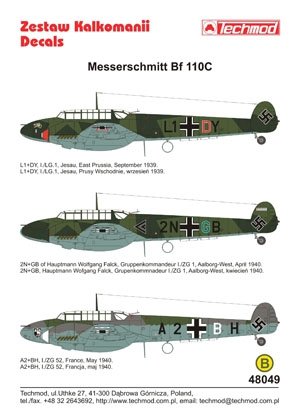 Techmod 48049 - Messerschmitt Bf 110C (1/48)  – image 2