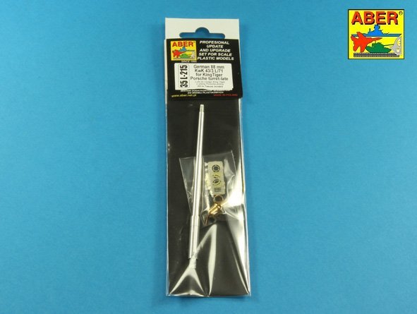 Canon Aber 35L-215 pour canon allemand de 8,8 cm Kw.K 43 (L/71) utilisé sur la tourelle Porsche du Tiger B - version tardive pour maquette TAKOM (1/35) – image 2