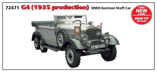 ICM 72471 Voiture d&amp;#39;état-major allemande G4 de la Seconde Guerre mondiale (1/72)