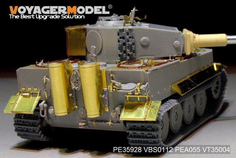 Maquette Voyager PE35928 Char Tiger I allemand de la Seconde Guerre mondiale, production tardive, pour TRUMPETER 09540, échelle 1/35 – immagine 16