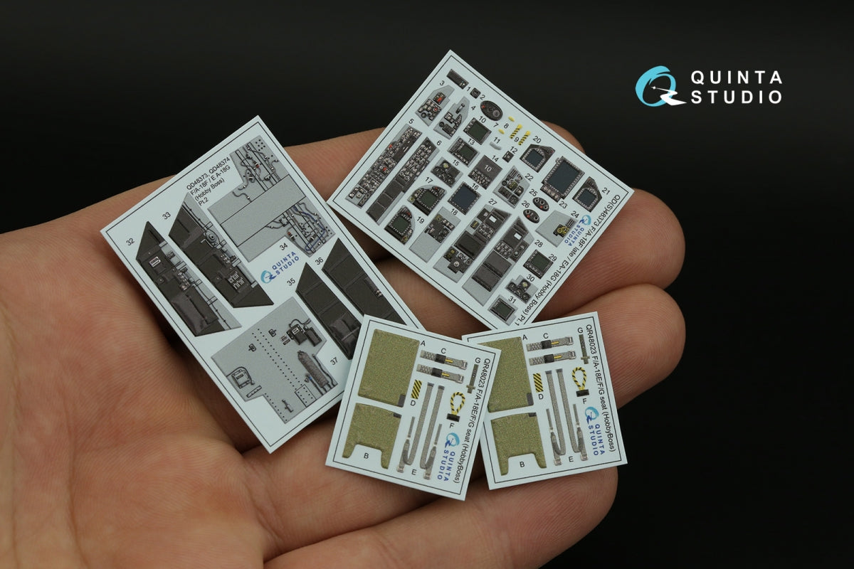 Intérieur imprimé en 3D et coloré sur papier décalcomanie Quinta Studio QD48373 F/A-18F tardif / EA-18G (Hobby Boss) à l&amp;#39;échelle 1/48 – image 5