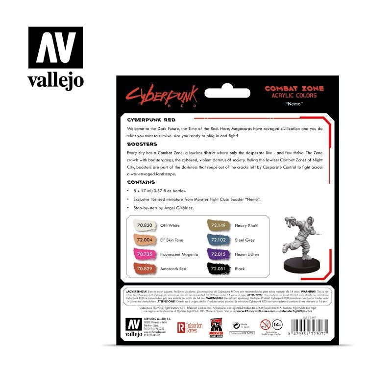 Vallejo 72307 Cyberpunk RED Combat Zone, coffret de peinture 8 x 17 ml – Bild 2