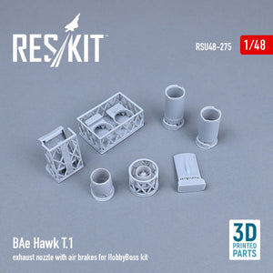 RESKIT RSU48-0275 BAE HAWK T.1 TUYAU D&amp;#39;ÉCHAPPEMENT AVEC FREIN À AIR POUR MAQUETTE HOBBYBOSS (IMPRIMÉE EN 3D) 1/48 – immagine 2