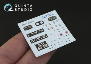 Intérieur imprimé en 3D et coloré sur papier décalcomanie Quinta Studio QD35006 GAZ-M1 (pour maquettes Zvezda) 1/35 – image 3