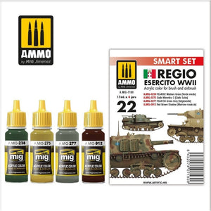 AMMO de Mig Jimenez 7180 Regio Esercito Color Set 4x17ml