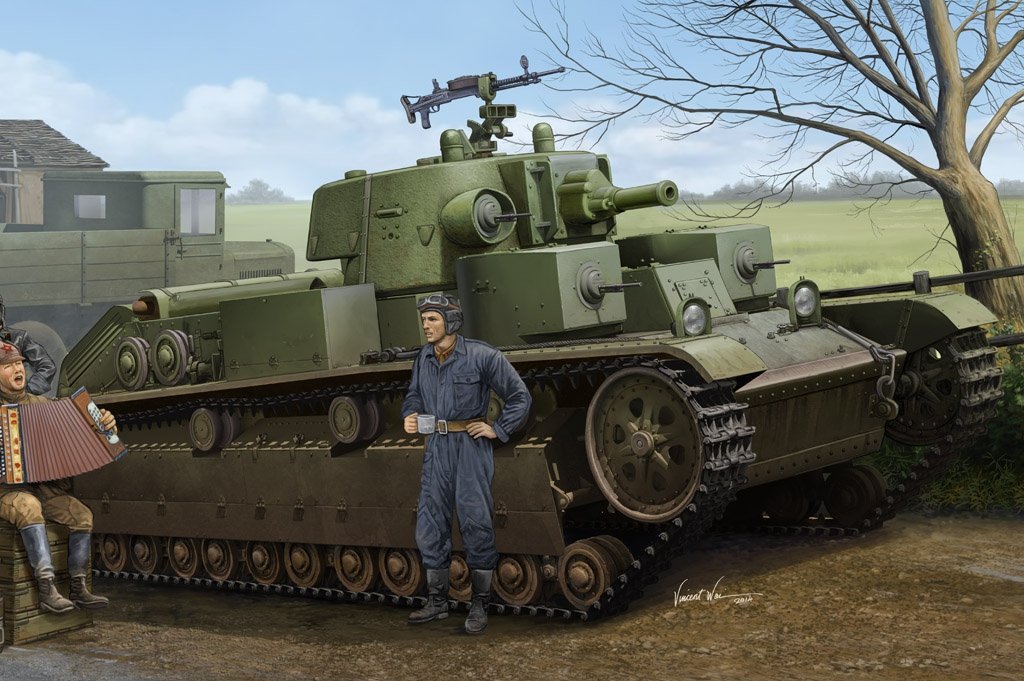 Hobby Boss 83855 Char moyen soviétique T-28 (tourelle conique) (1/35)