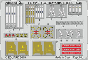 Ceintures de sécurité Eduard FE1013 F-4J STEEL ACADEMY 1/48