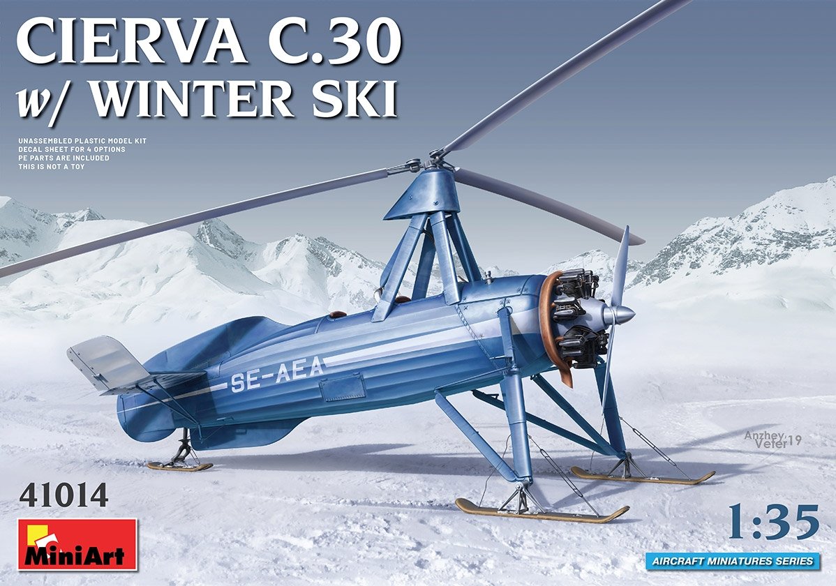 MiniArt 41014 Cierva C.30 avec ski d&amp;#39;hiver 1/35