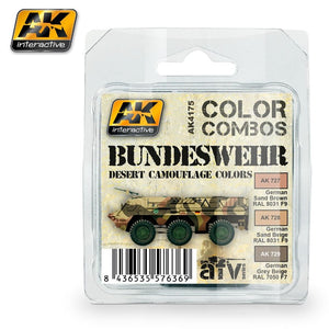 AK Interactive AK4175 Couleurs de camouflage désert Bundeswehr 3x17ml