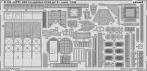 Eduard 53285 USS Constellation CV-64 partie 5 - île TRUMPETER 1/350