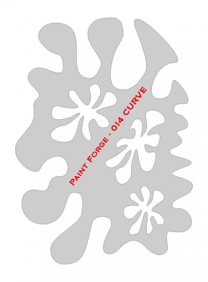 Pochoir Paint Forge PFST014L - Courbe