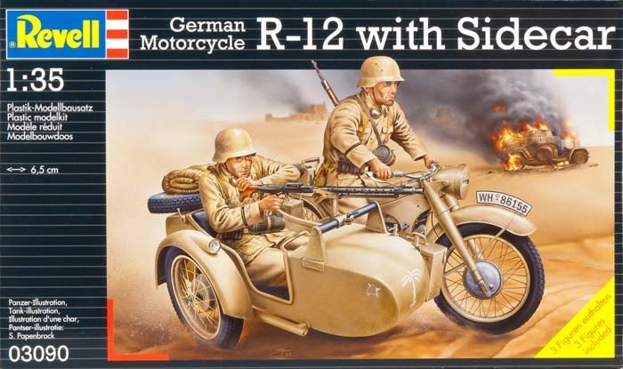 Revell 03090 Moto allemande R-12 avec side-car (1/35)