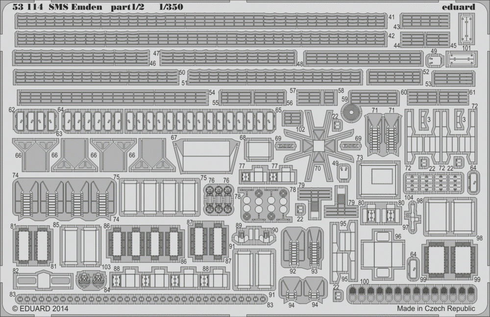 Eduard 53114 SMS Emden partie 1 REVELL 1/350 – immagine 2