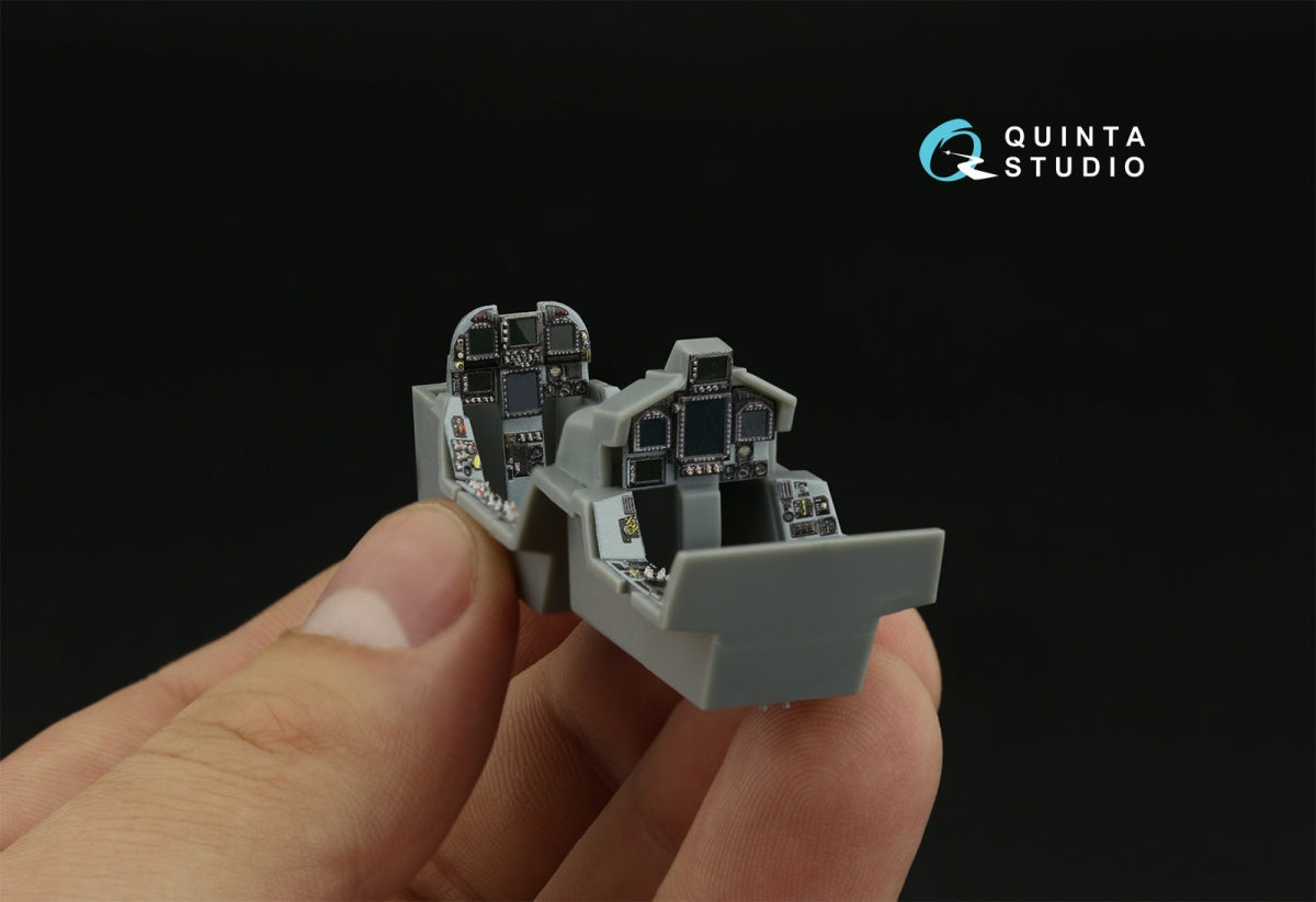 Intérieur imprimé en 3D et coloré sur papier décalcomanie pour F/A-18F tardif / EA-18G (Hobby Boss) (petite version) Quinta Studio QDS-48373 (échelle 1/48). – Bild 6