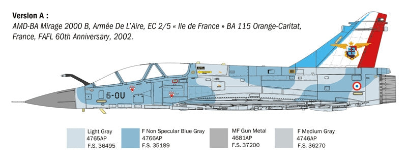 Italeri 90023 Dassault Mirage 2000 B/D 1/72 – immagine 4