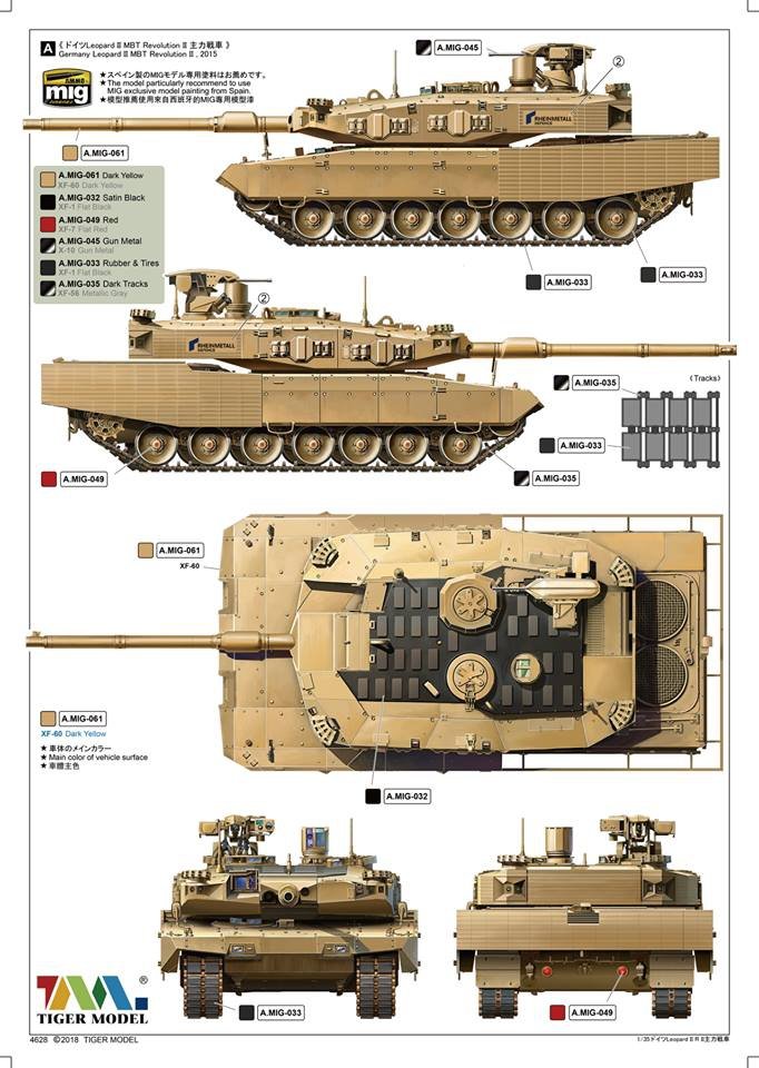 Char de combat principal Tiger Model 4628 LEOPARD II REVOLUTION II 1/35 – Bild 3