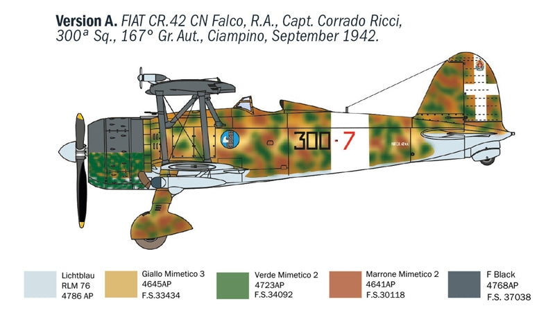 Italeri 1485 FIAT CR.42 CN Falco Chasseur de nuit 1/72 – image 6