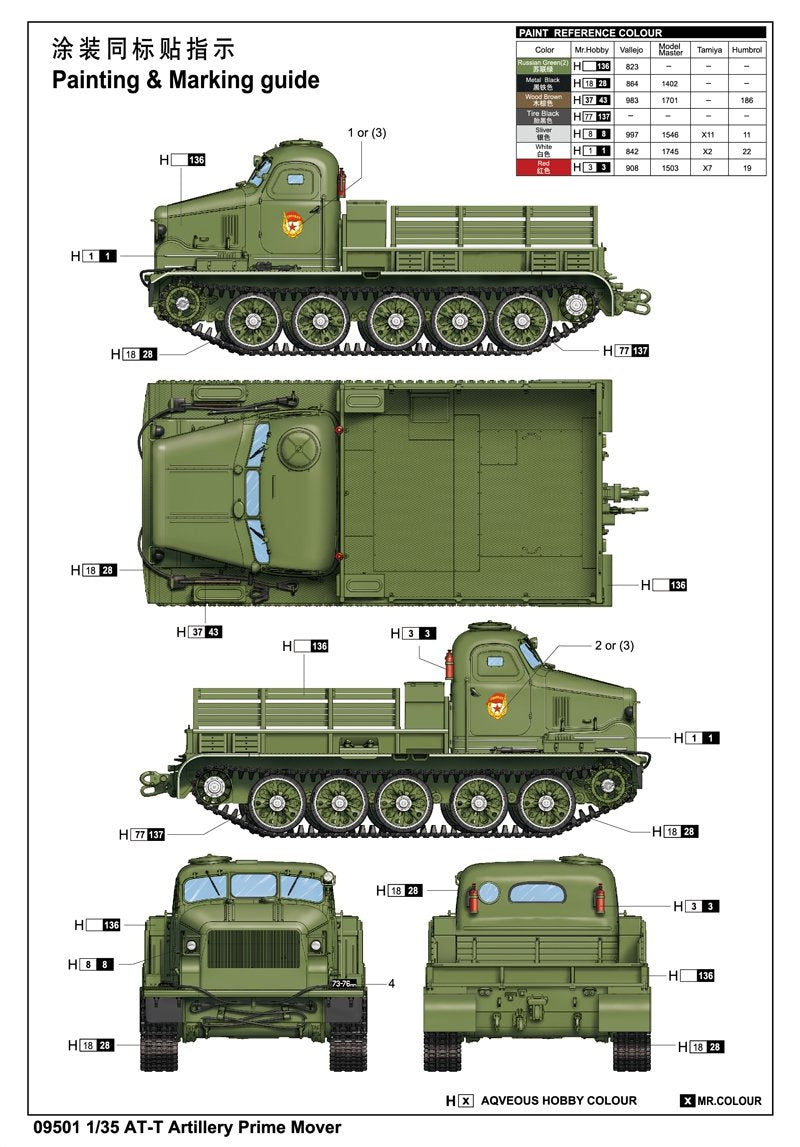 Moteur principal d&amp;#39;artillerie AT-T Trumpeter 09501, échelle 1/35 – immagine 3