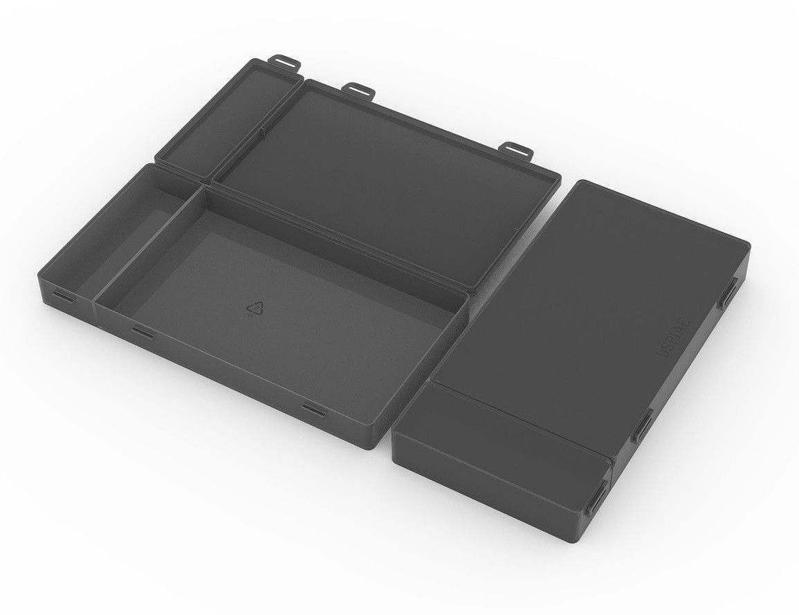 Boîte de rangement pour accessoires DSPIAE BOX-2 en plastique noir 208/103/26 mm / Conteneur à accessoires