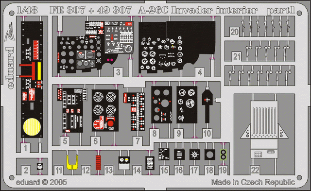 Intérieur Eduard FE307 A-26C MONOGRAMME, REVELL 1/48 – image 2