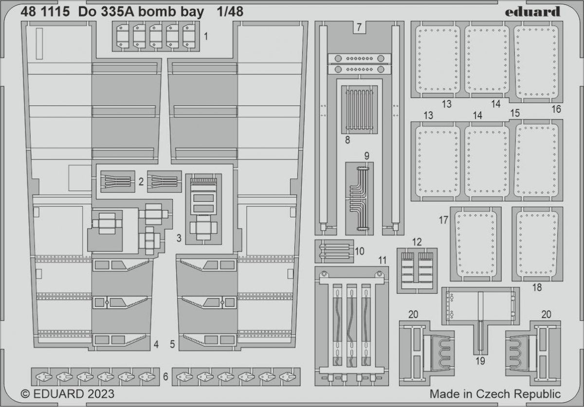 Eduard 481115 Pour soute à bombes 335A TAMIYA 1/48