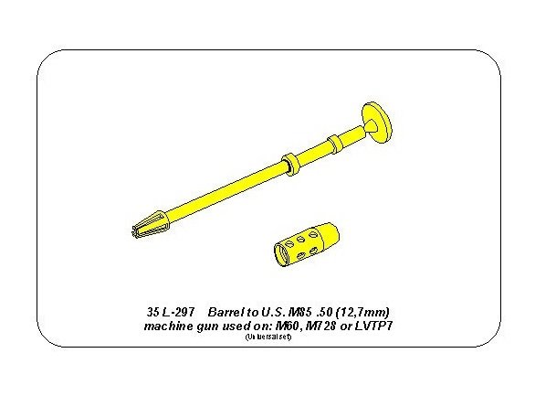 Aber 35L-297 Barrel for the American M85 heavy machine gun used in the M60 1/35 – image 4