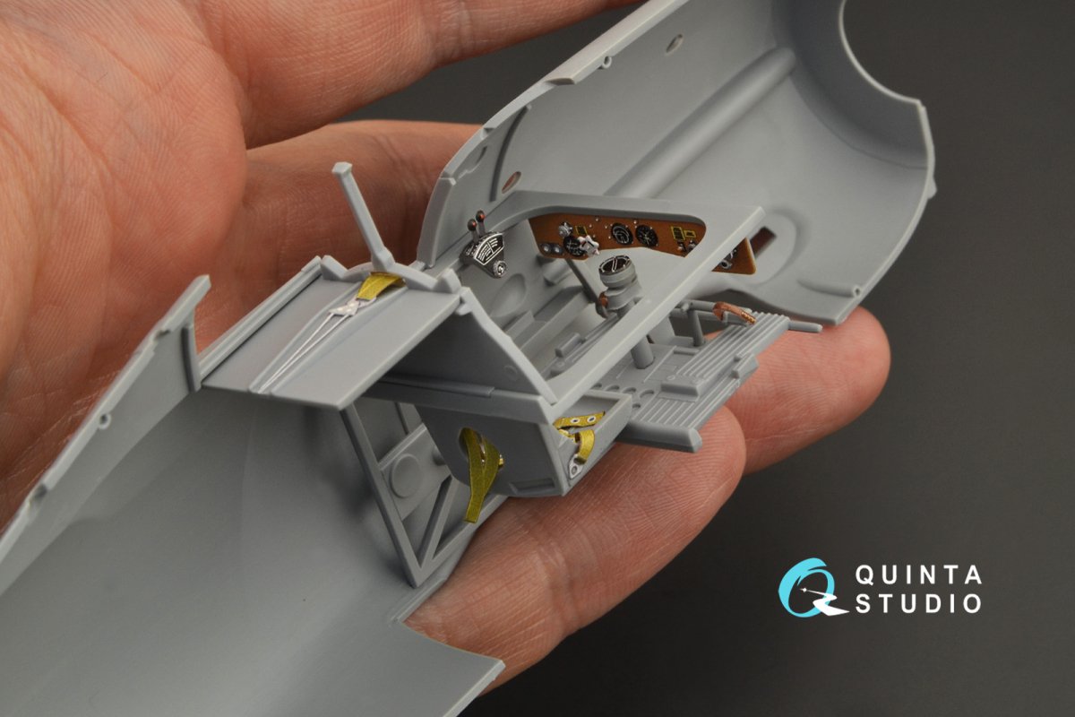 Intérieur imprimé en 3D et coloré sur papier décalcomanie (ICM) Quinta Studio QD32134 Gloster Gladiator Mk I 1/32 – immagine 9