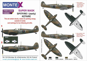 Montex K32383 Spitfire I Early pour KOTARE 1/32