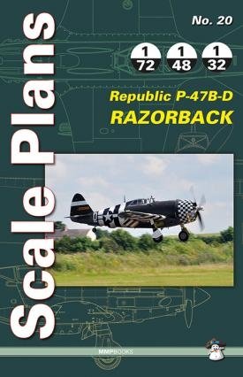 MMP Books 78753 Plans à l&amp;#39;échelle n° 20 Republic P-47B-D Razorback EN