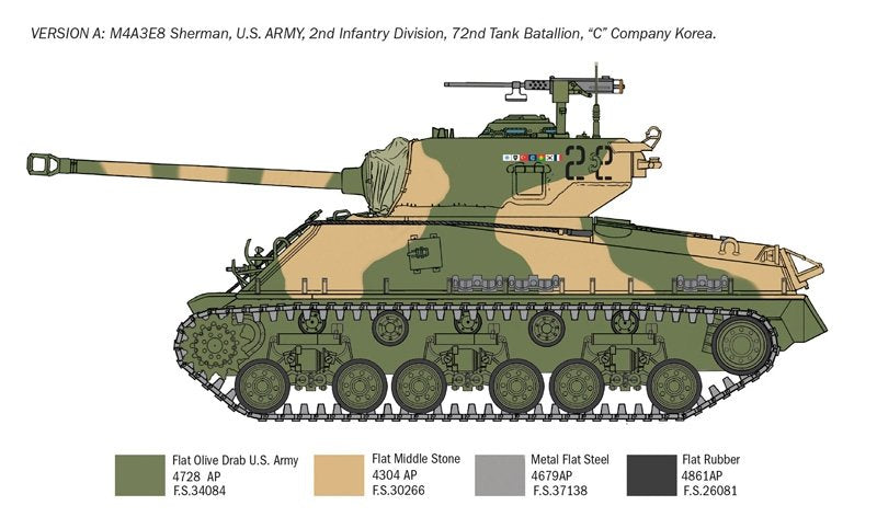 Italeri 6586 Sherman M4A3E8 - Guerre de Corée 1/35 – image 4