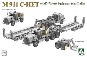 Takom 5024 M911 C-HET avec semi-remorque pour engins lourds M747, échelle 1/72  – immagine 2