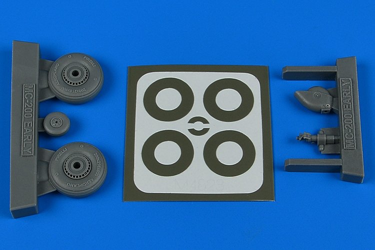 Aires 4823 Macchi Mc.200 - Roues et masques de peinture (première génération) 1/48 ITALERI / TAMIYA