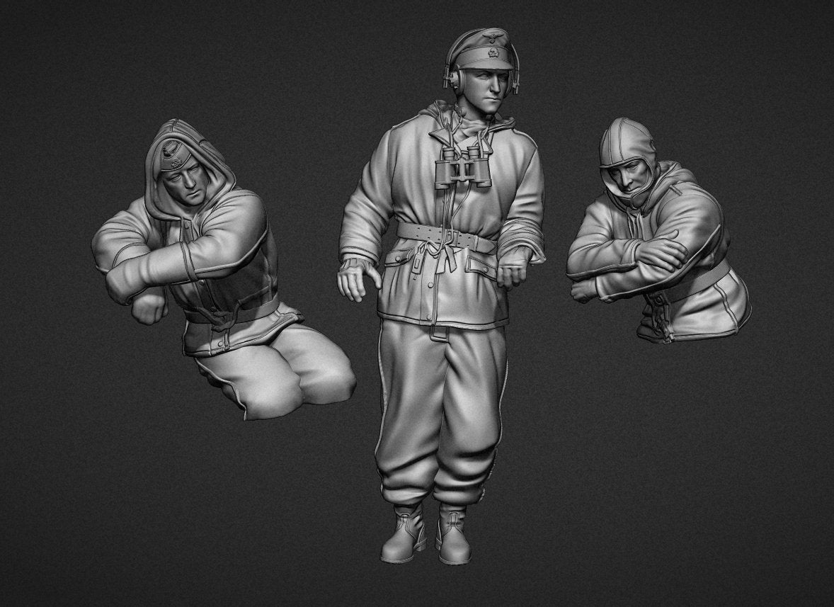 Panzer Art FI35-100 Équipage de tourelle d'hiver allemand (chars PzIII et PzIV) 1/35