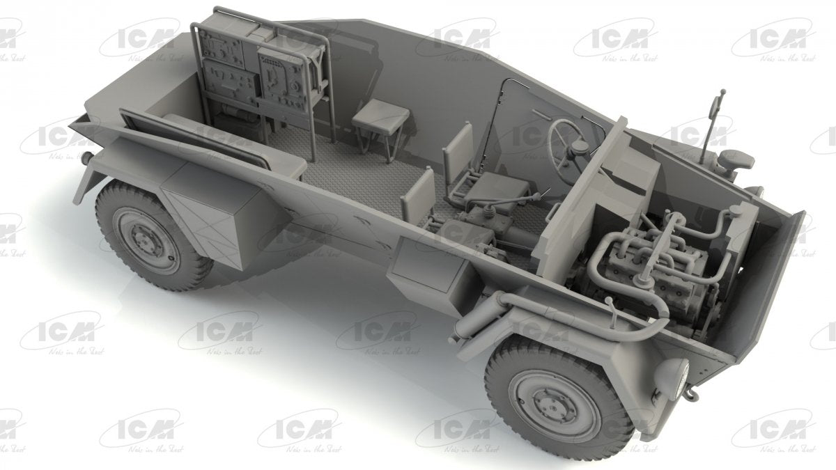 ICM 35110 Sd.Kfz. 247 Ausf.B, Véhicule Blindé du Commandement Allemand 1/35 – imagen 8