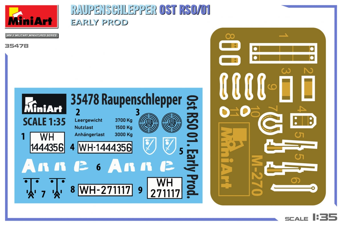 Miniart 35478 RAUPENSCHLEPPER OST RSO/01. PREMIÈRE PROD 1/35 – imagen 2