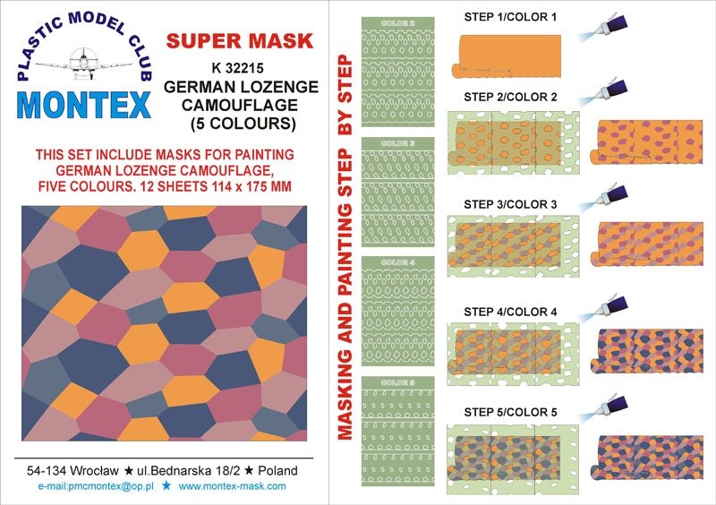 Pastille Montex K32215 5 couleurs 1/32