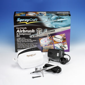 Kit aérographe et compresseur à alimentation par gravité SprayCraft SP30KC-EU