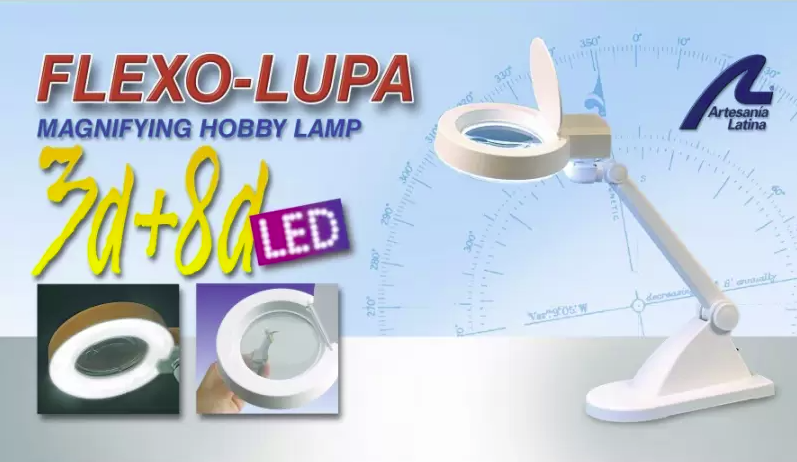 Lampe LED Artesania Latina 27117 avec loupe
