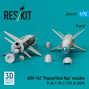 Missiles RESKIT RS72-0517 AGM-142 « Popeye/Have Nap » (2 pièces) (Impression 3D) 1/72 – Bild 2