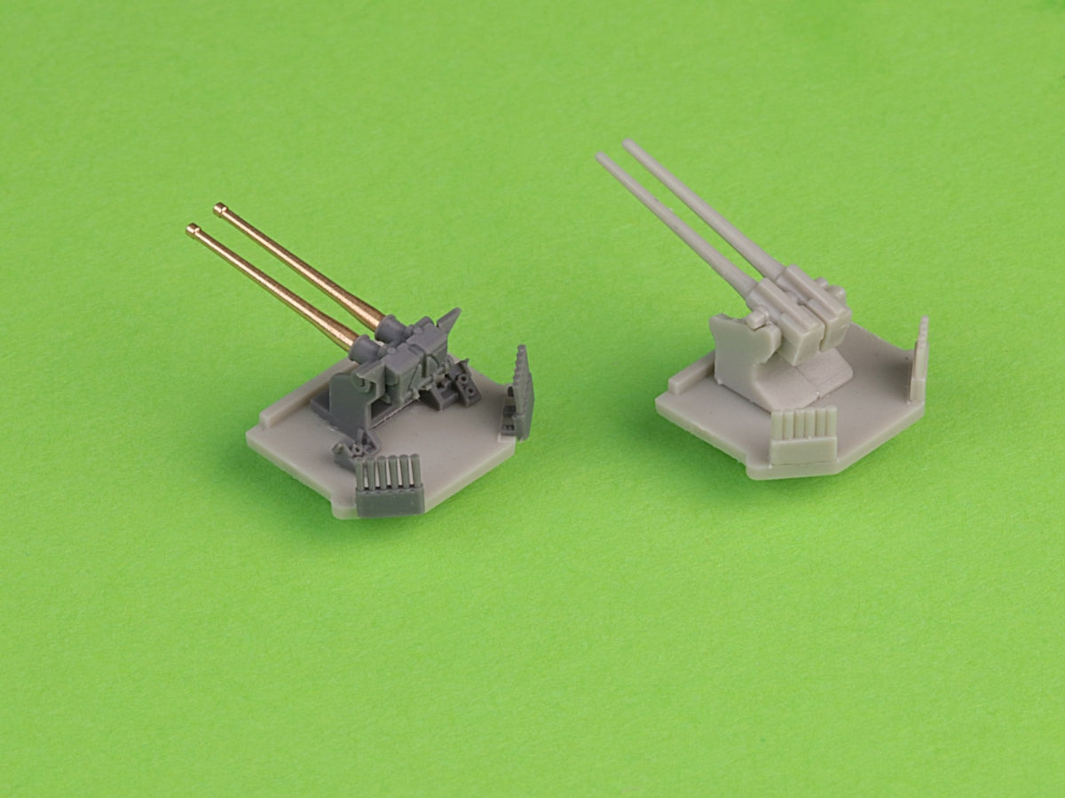 Master SM-350-118 Armement du croiseur léger français Marseillaise - Canons de 152 mm (9 pièces), 90 mm (8 pièces), 13,2 mm (8 pièces) avec supports en résine (pour modèle Trumpeter) 1/350 – Bild 2