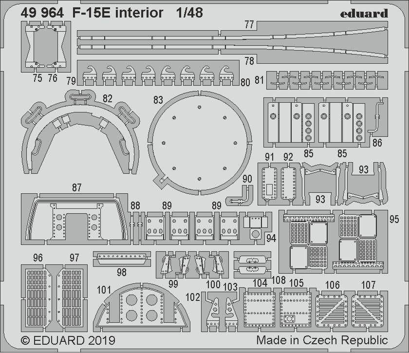 Intérieur du F-15E Eduard 49964, échelle 1/48, GREAT WALL HOBBY  – image 2