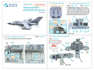 Quinta Studio QDS+48519 Tornado ECR Intérieur coloré imprimé en 3D sur papier décalcomanie (Italeri) (petite version) (avec pièces en résine imprimées en 3D) 1/48 – imagen 7